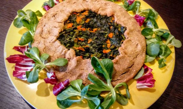 Torta salata di teff al cavolo nero e zucca